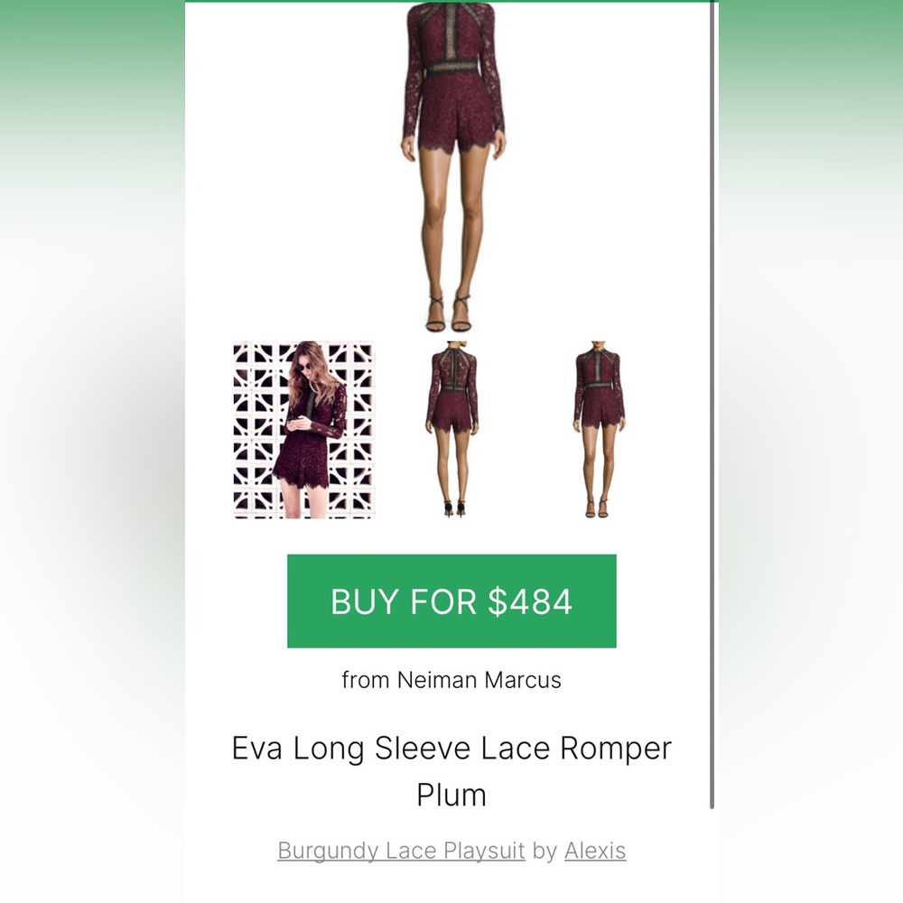 Alexis Eva Long Sleeve Lace Romper - Picture 9 of 9